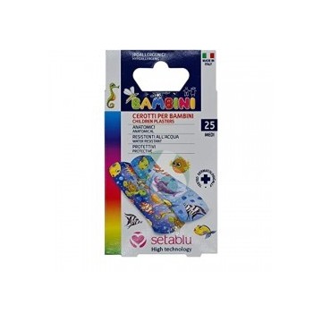 Seta Blu Cerotti Bambini 25 Pz