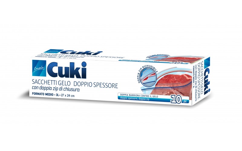 Cuki Sacchetti Gelo Doppio Spessore Medi 15 Pz