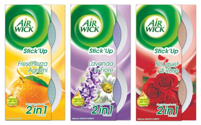 Air Wick Stick'up Deodorante Ambiente Rosa Bouquet 2 Pezzi