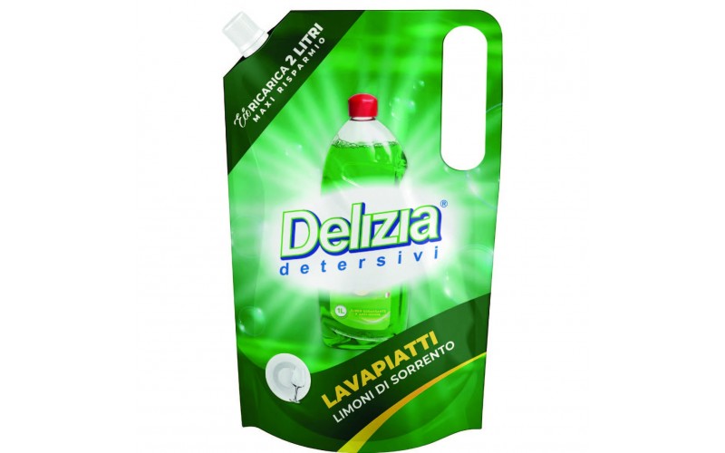 DELIZIA - Limone - Sapone Per Piatti 2 L Ecoricarica