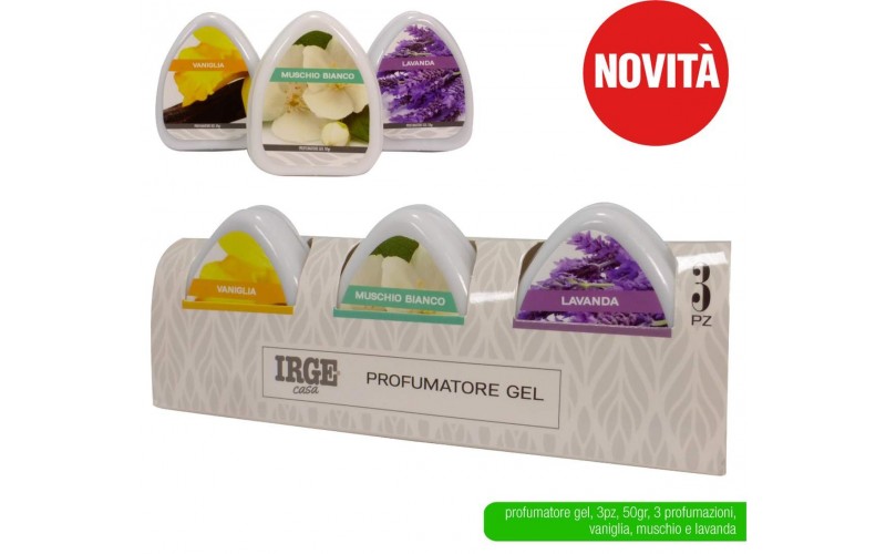 Irge Mini Deo Gel Deodorante Ambiente 50 Gr 3 Pz